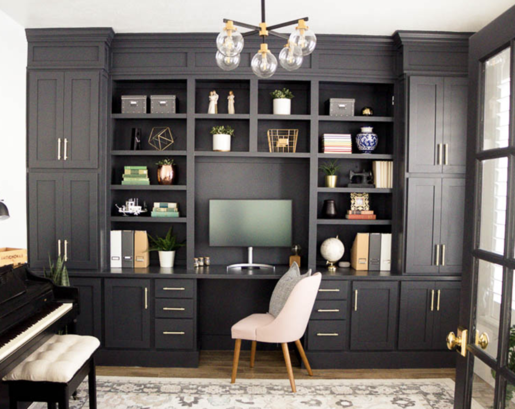 Designs of Built-In Home Office Cabinets 