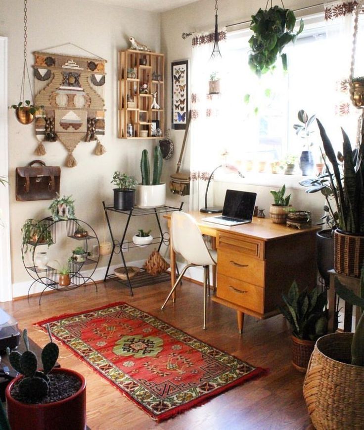 4: Boho Chic: Elevate Your Home Office with Bohemian Rugs