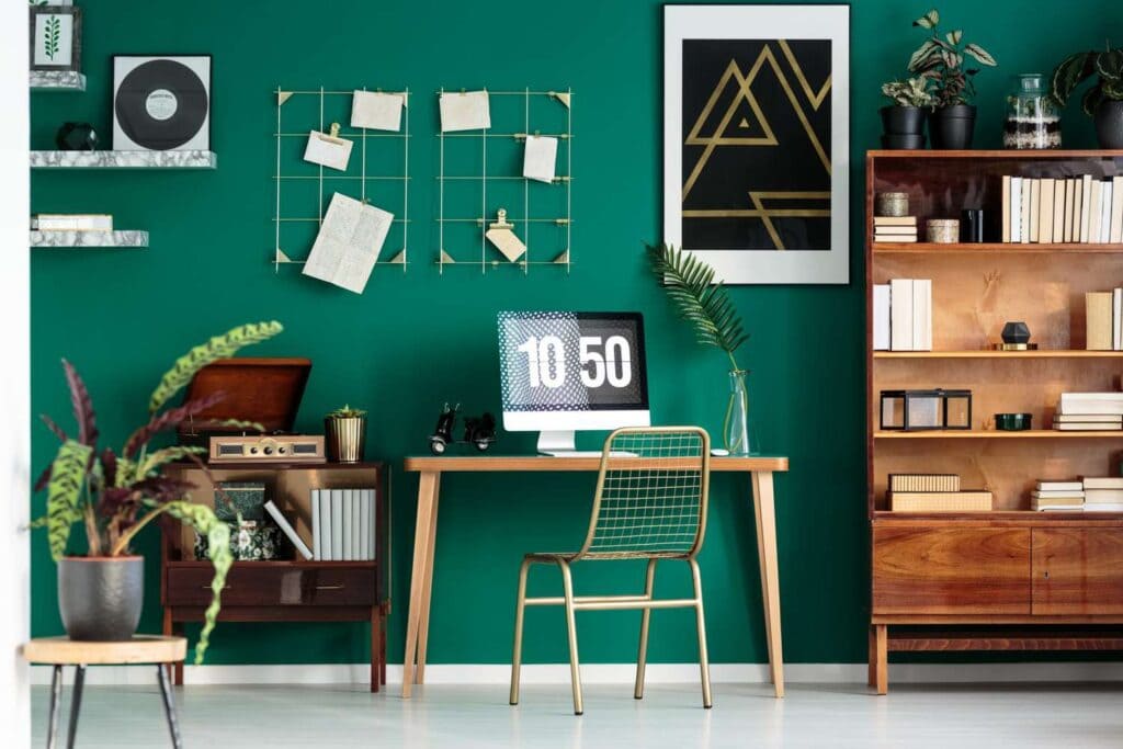 4: Vibrant Energizing Green: Power of Best Paint Color for Home Office