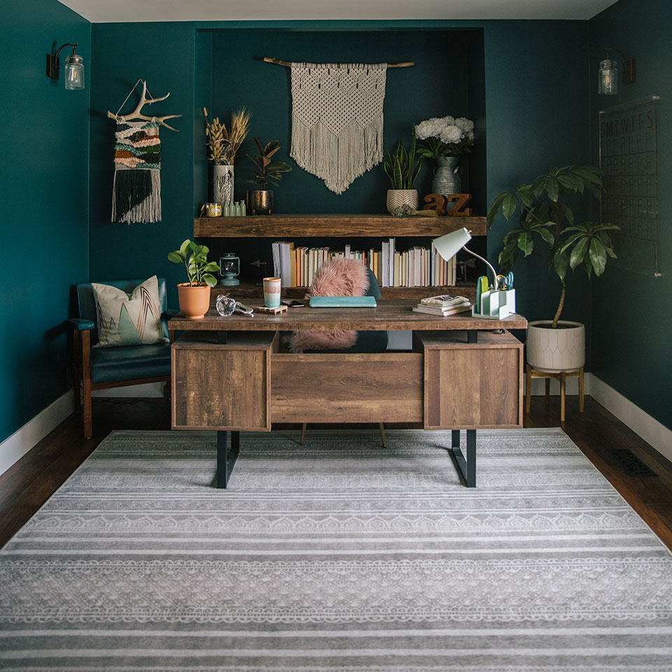 9: Transform Your Home Office with Moroccan Influence Rug Ideas