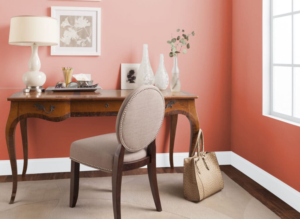 9: Soft Coral: Straight from the List of Best Paint Colors for Home Office