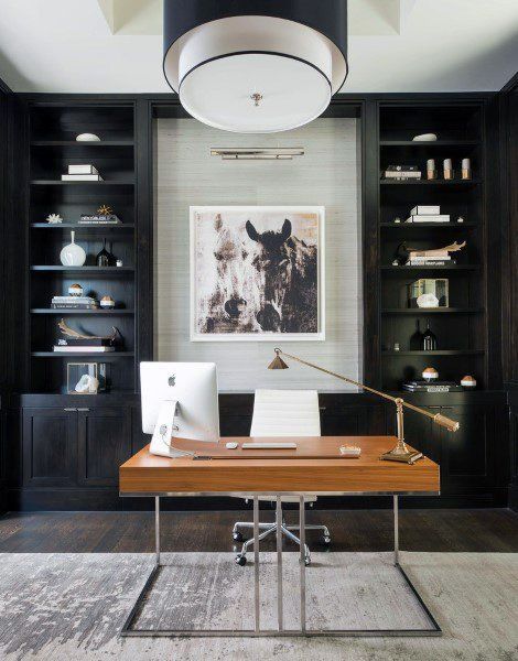 Dark-themed cabinetry
