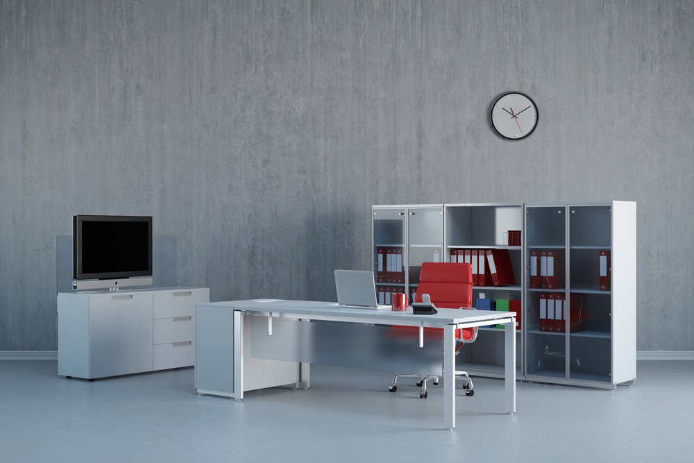 A view of file cabinets in an office