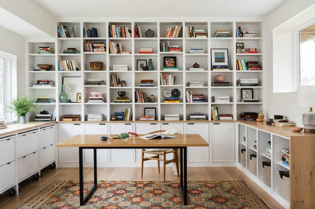 Awesome Home Office Bookshelf Design Ideas