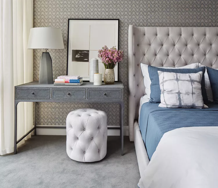 Home Office Guest Room Ideas: Tufted Ottoman