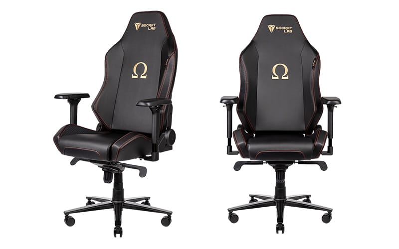 omega secretlab chairs in black colors