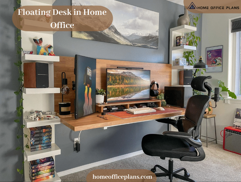 Floating Desk in Home Office