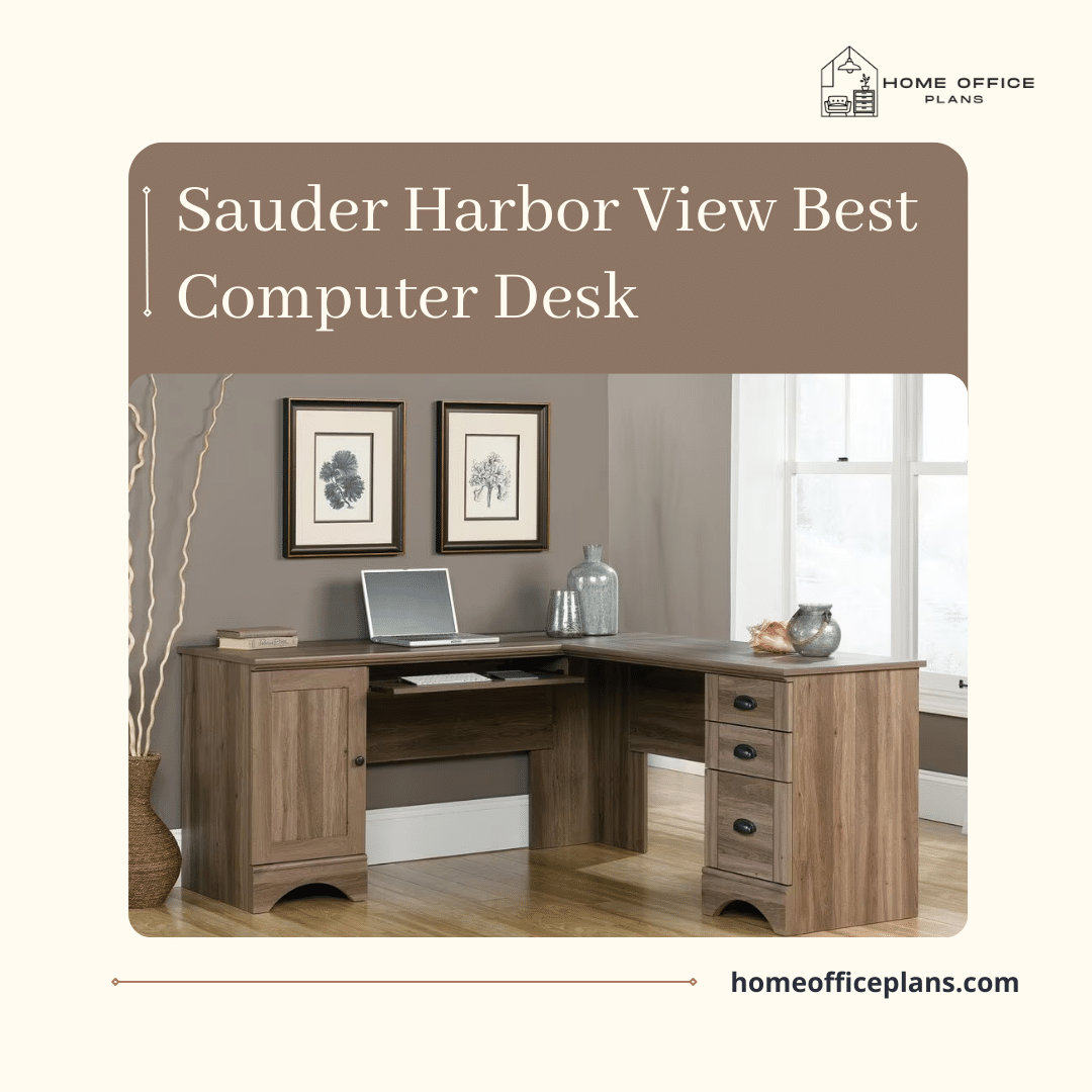 Sauder Harbor View Best Computer Desk in a home office setup