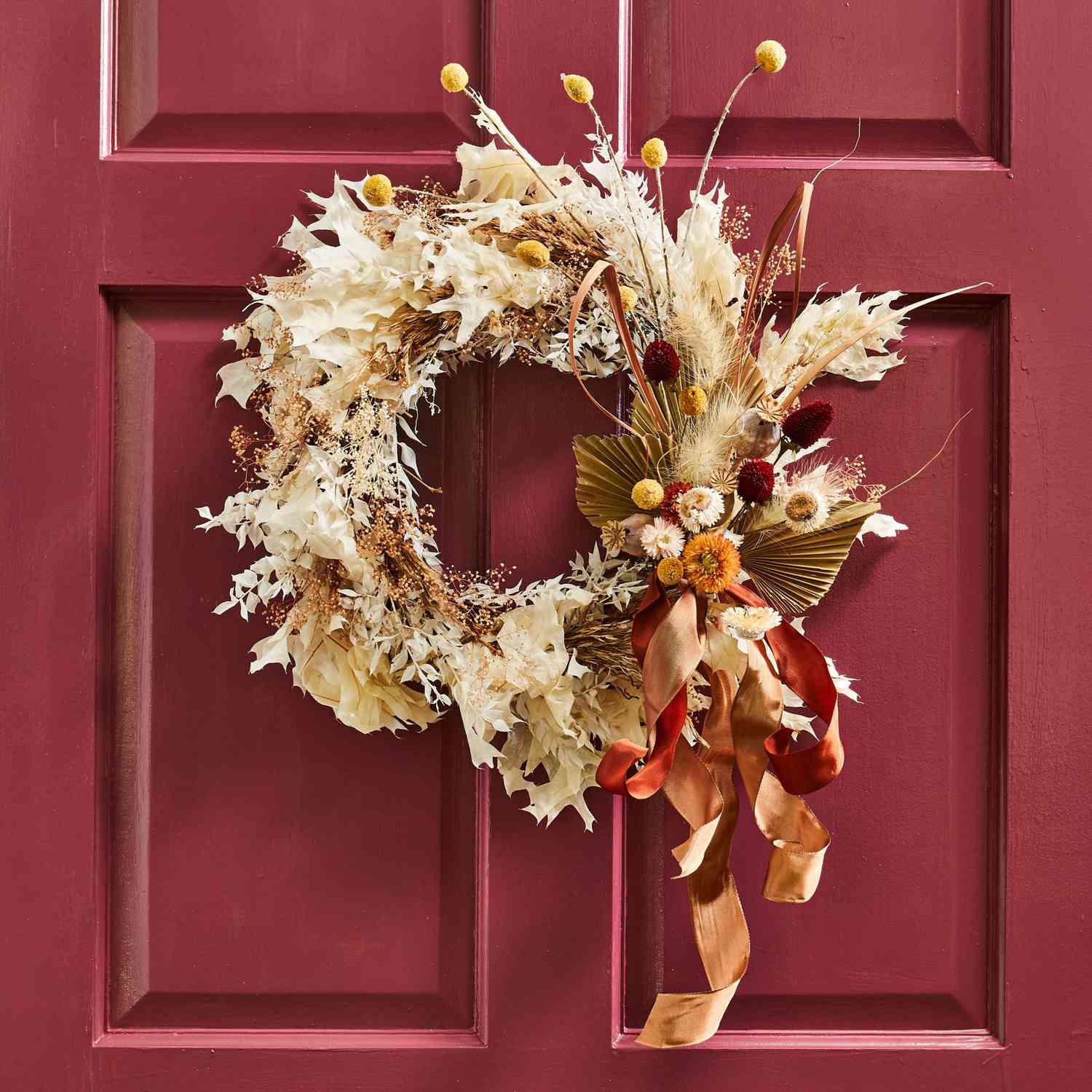 fall wreath on a door