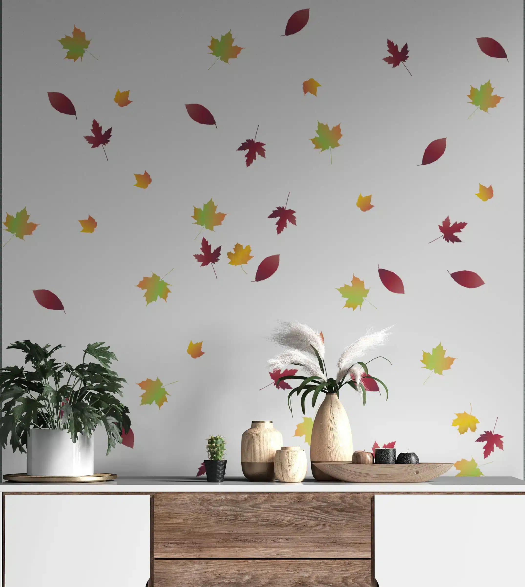 leaf decals on wall